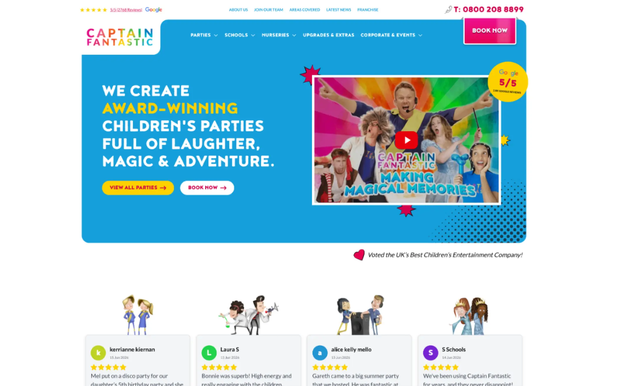 Captain Fantastic — Kids Entertainment & Booking